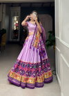 Lavender Colour Tasar Silk With Patola Print Lehenga With Blouse And Dupatta LNB1684 